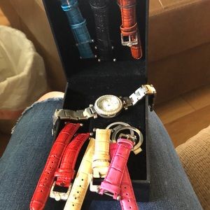 Watch with many bands !  Sterling silver !